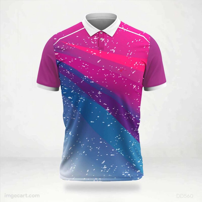 White and Orange Geometric Panel Jersey Design