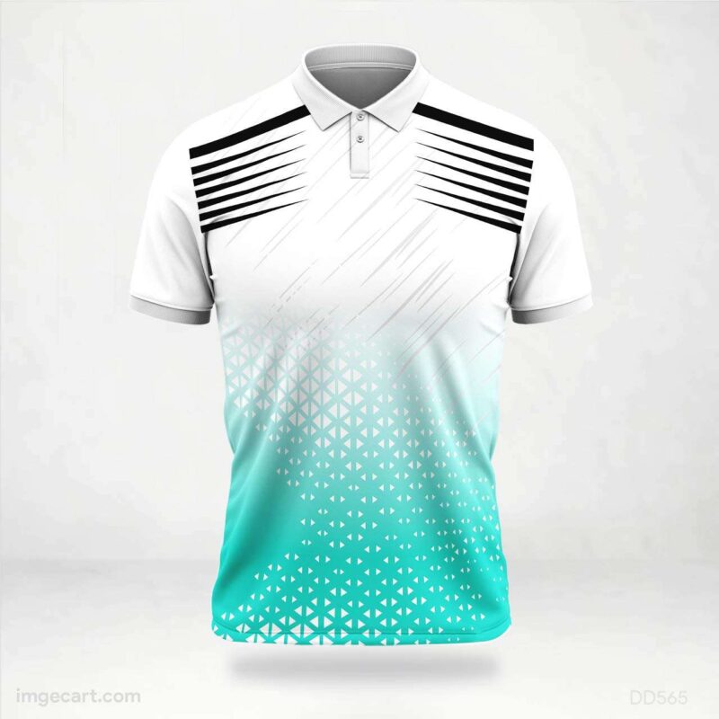 Blue Abstract Panel Jersey Design