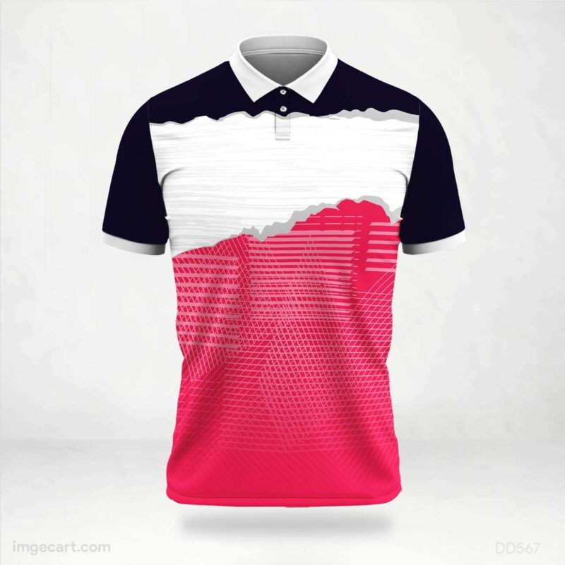 Navy Blue with Colorful Abstract Brush Strokes Jersey Design