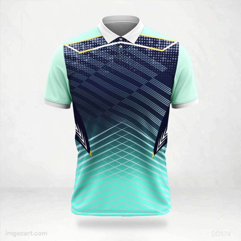 Black and Green Abstract Lines Jersey Design.