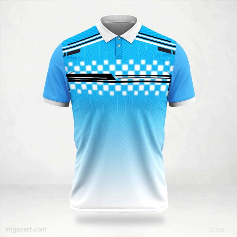 Light Blue and Black Jersey Design