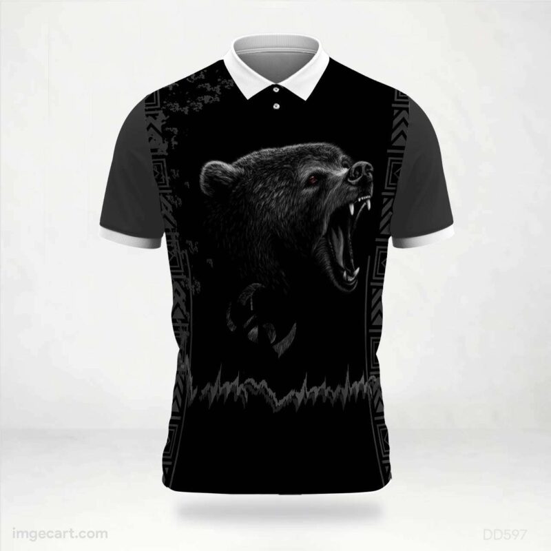 Black Bear Graphic Jersey Design
