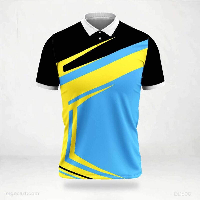 Black, Yellow, and Blue Jersey Design