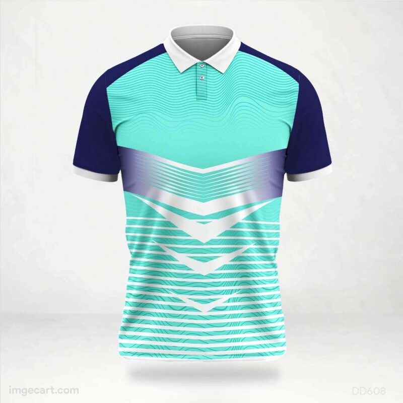 Teal and Navy Graphic Jersey Design