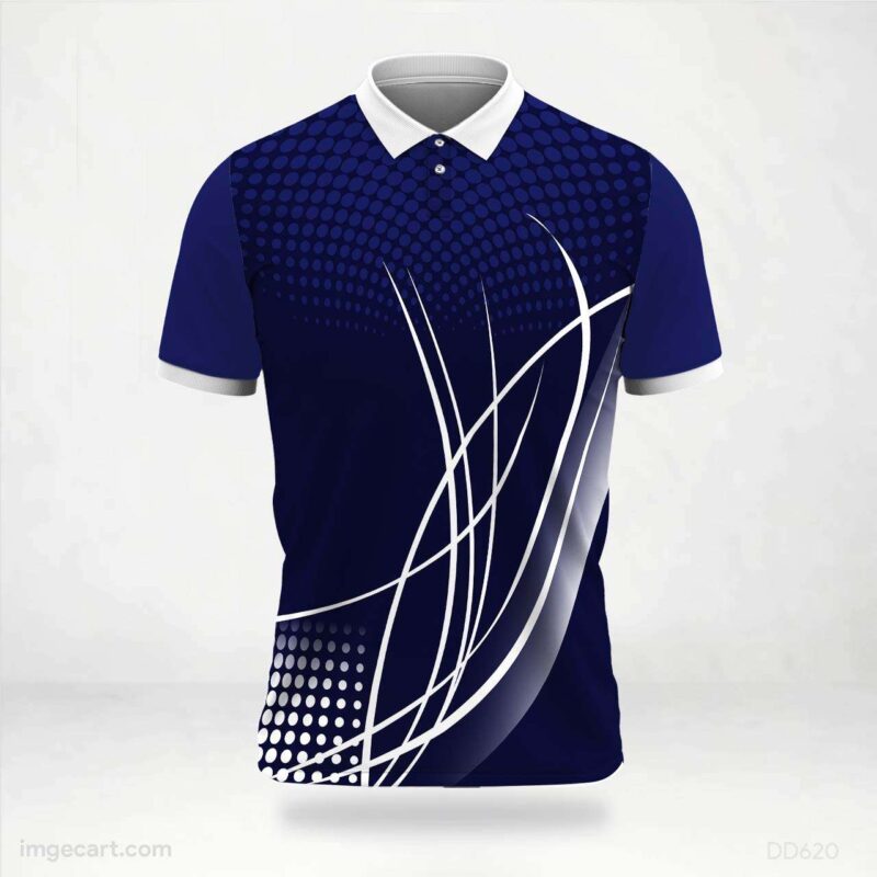 Navy and White Graphic Jersey design