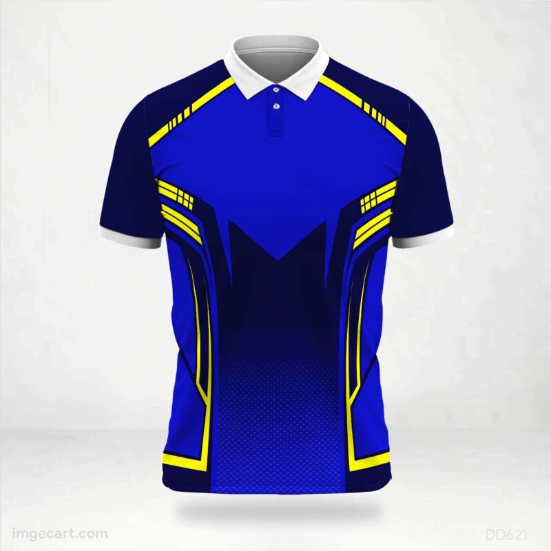 Blue and Yellow Accent Jersey design