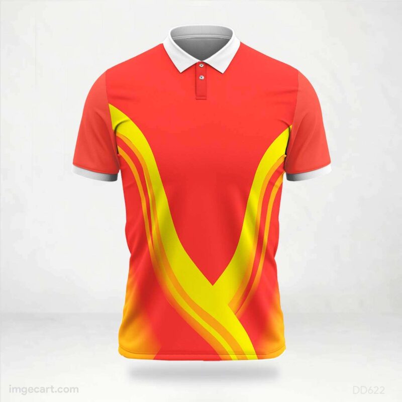 Red and Yellow Flow Jersey design