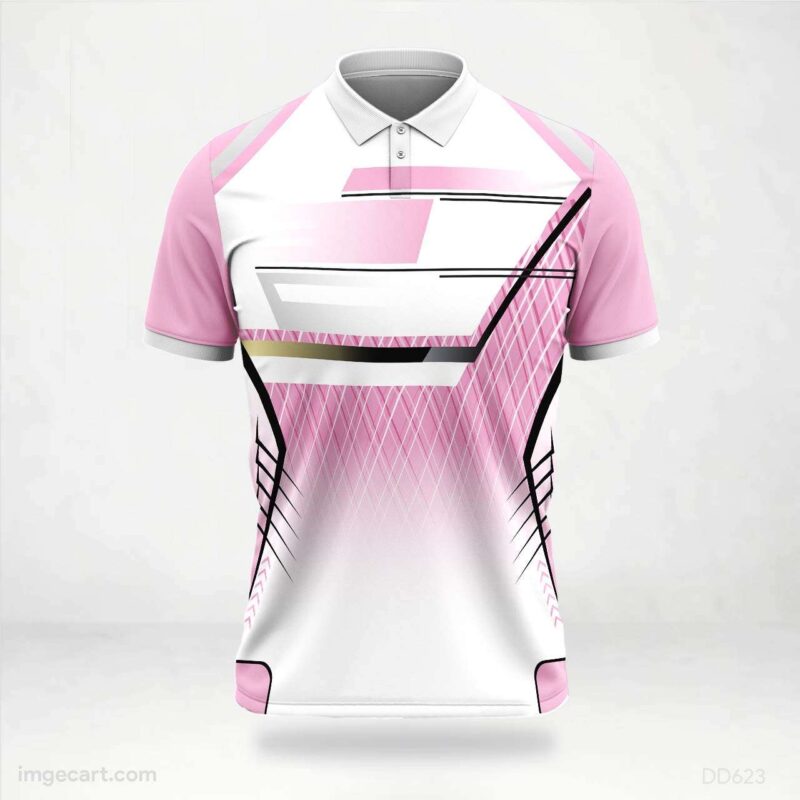 Pink and White Graphic Jersey design