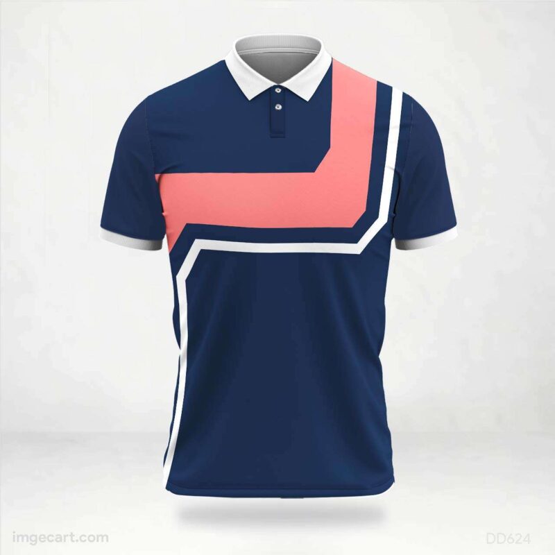 Navy Pink and White Stripe Jersey design