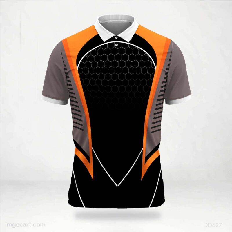 Black and Orange Panel Jersey design