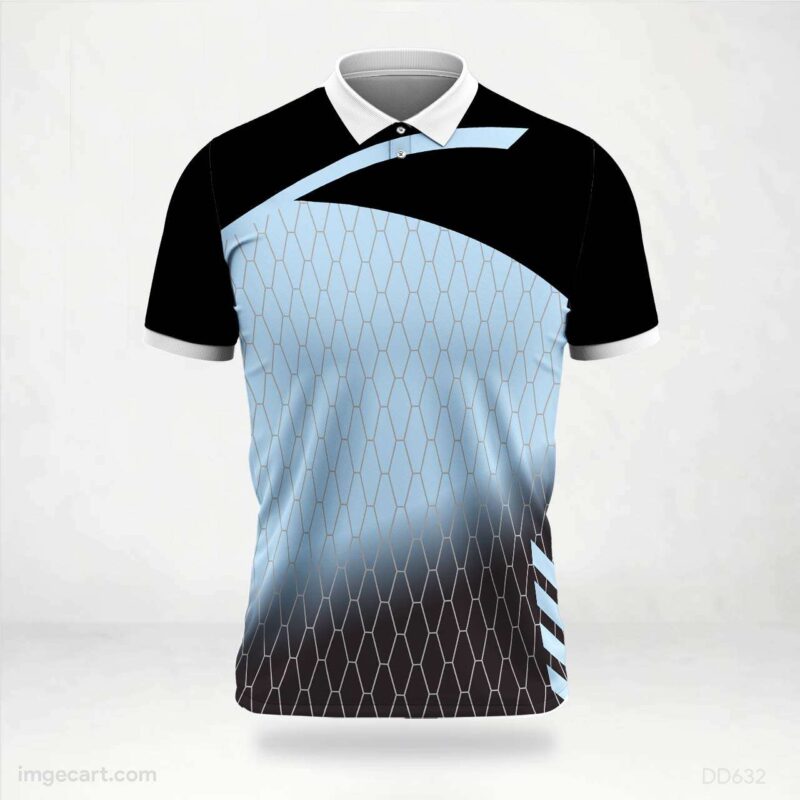 Black and Light Blue Graphic Jersey design