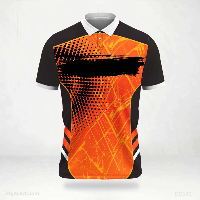 Black and Orange Graphic Jersey design