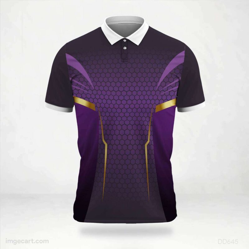 Black and Purple Hexagon Jersey design