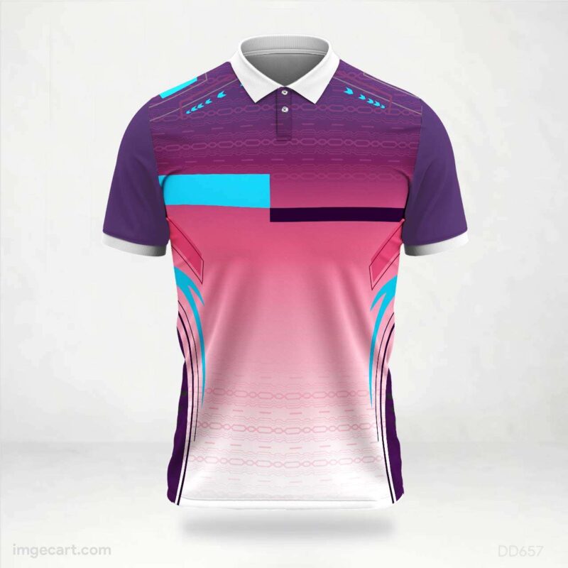 Purple and Pink Gradient Jersey design