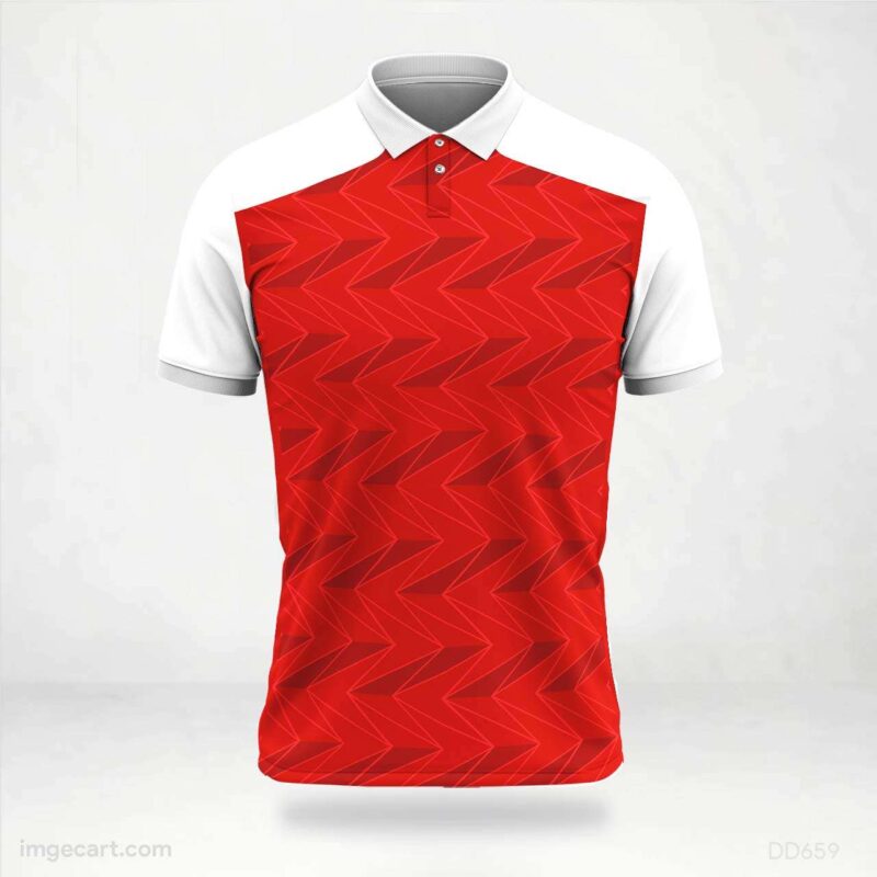 Red Chevron Jersey design