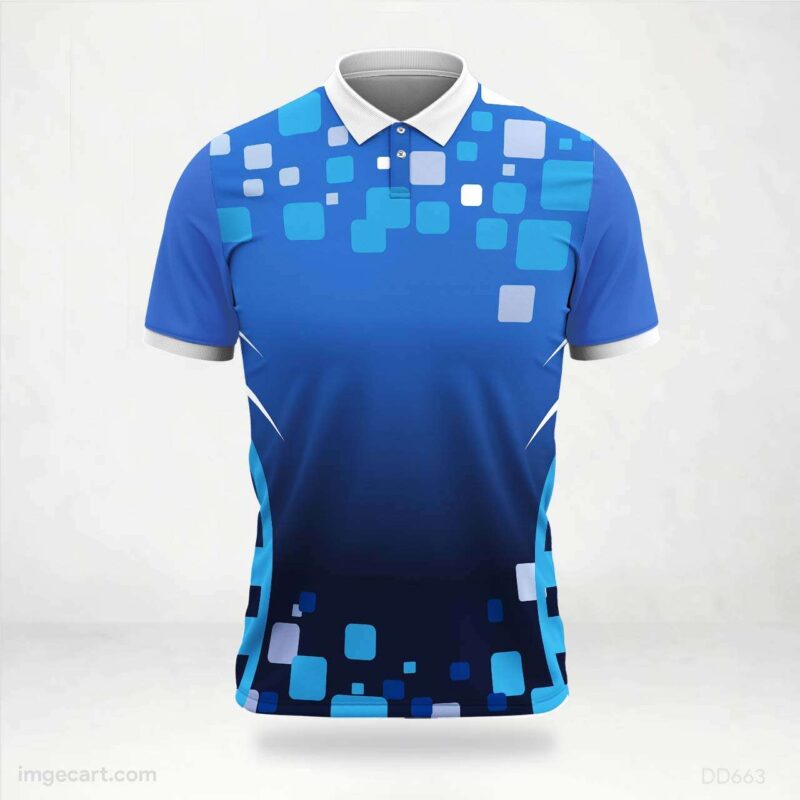 Blue Gradient Squares Jersey design