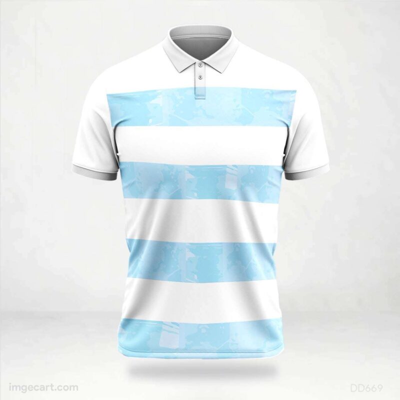 Light Blue and White Stripe Jersey design