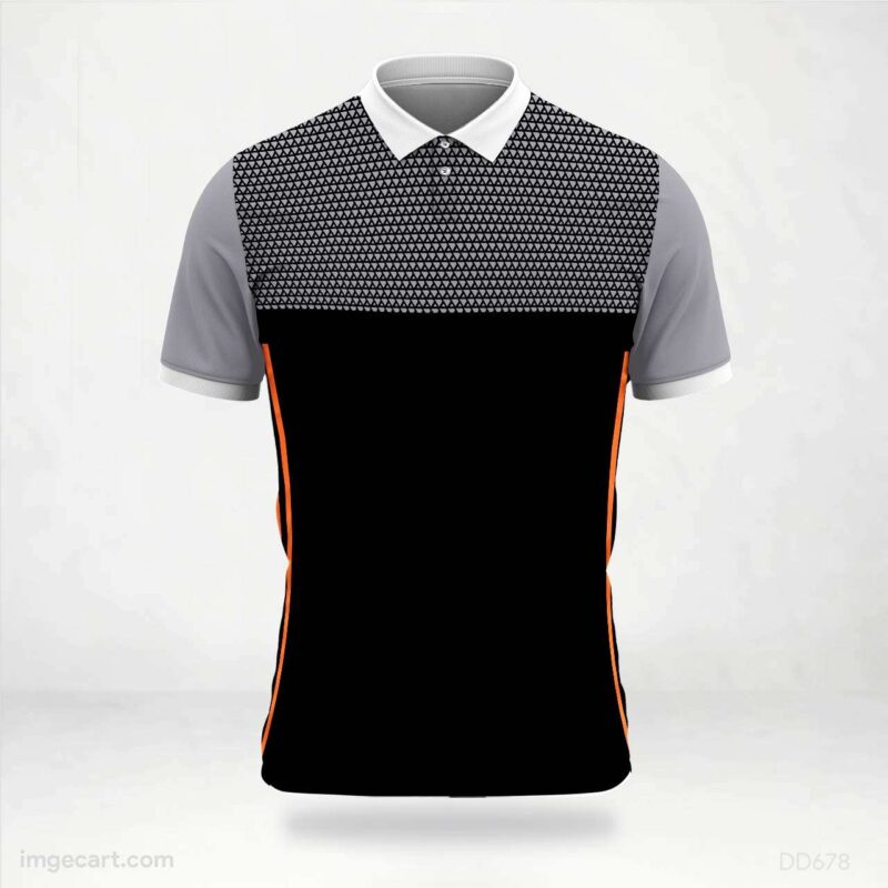 Black and Grey Triangle Jersey design