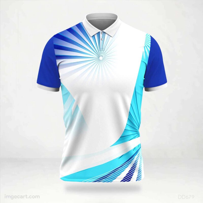 Blue Burst Jersey design
