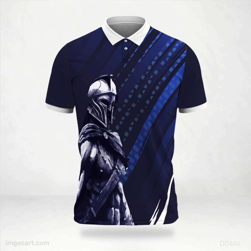 Navy Mandalorian Graphic Jersey design