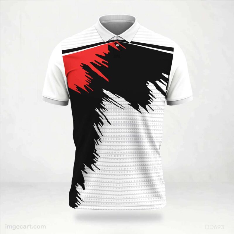 Red and Black Splash Jersey design