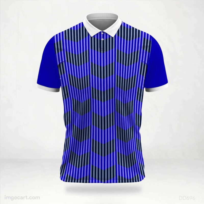 Blue and Black Stripes Jersey design