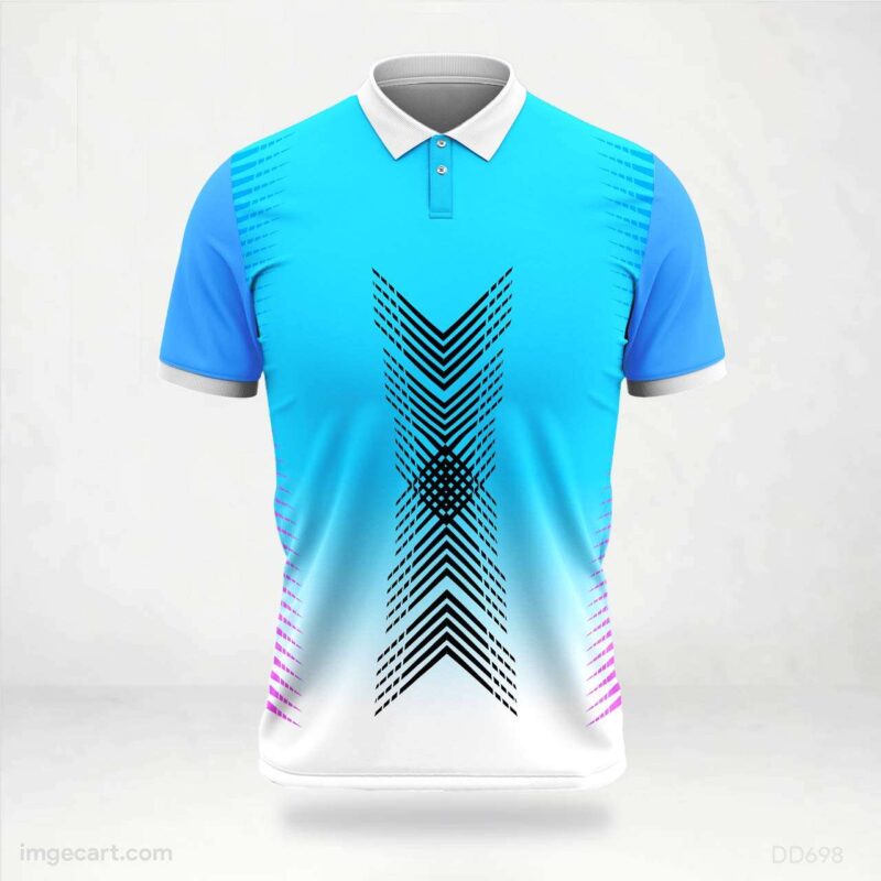 Blue and Black Chevron Jersey design