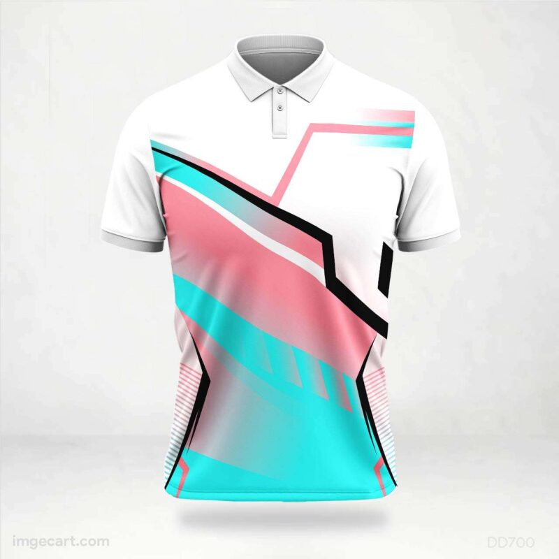 Pink and Blue Abstract Jersey design