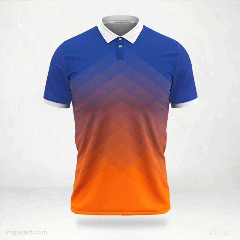 Blue and Orange Gradient Jersey design