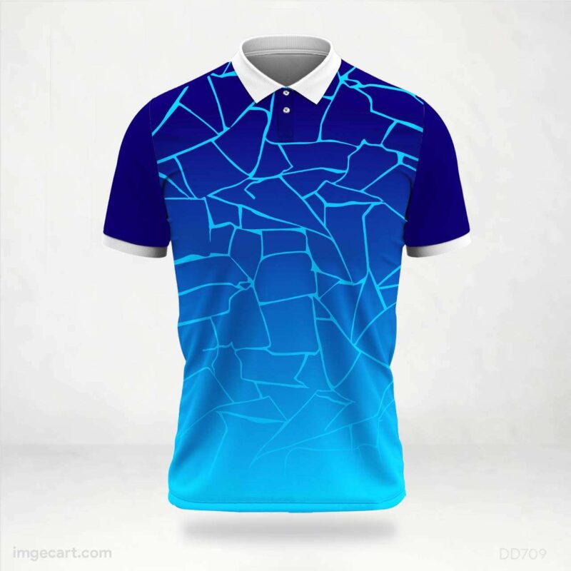 Blue Crackle Jersey design