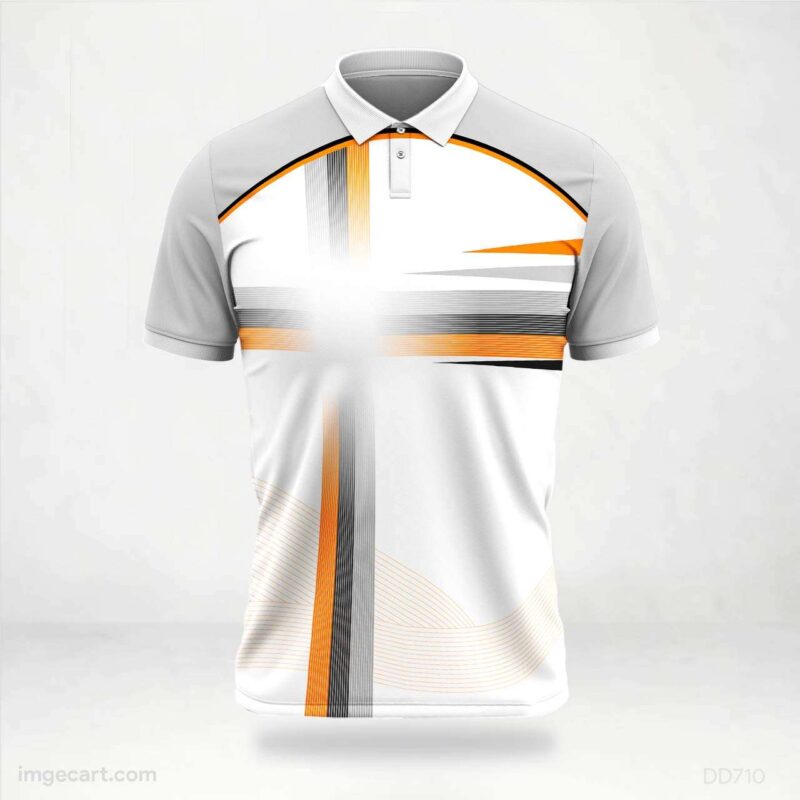 Orange and Grey Lines Jersey design