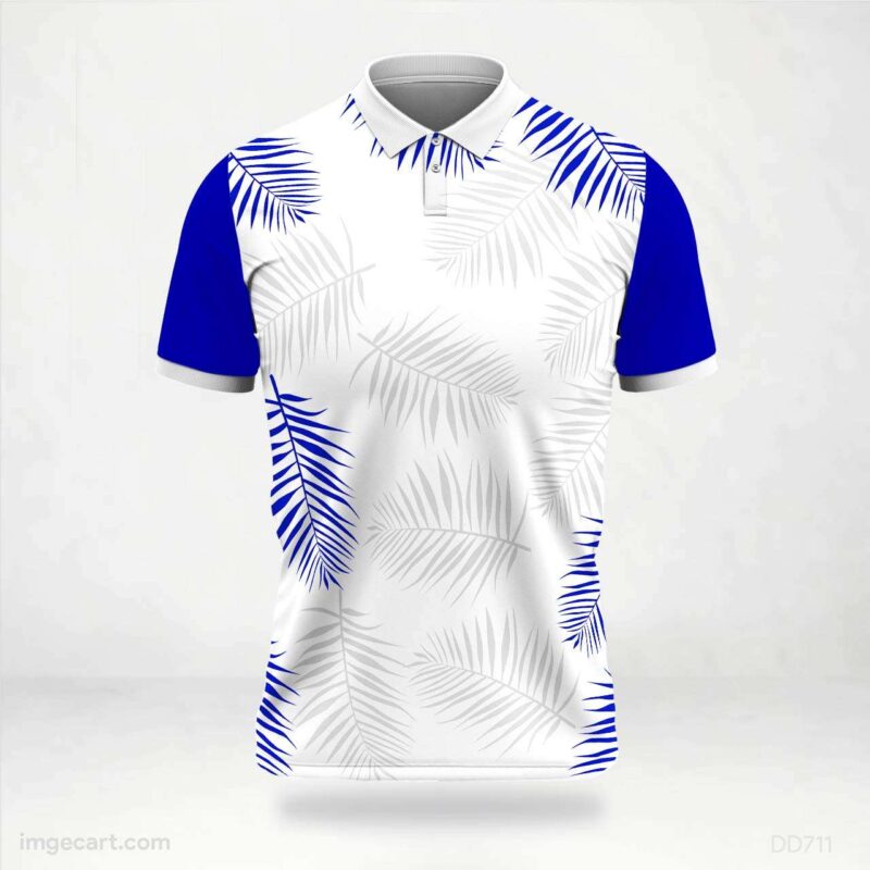 Blue Palm Leaves Jersey design