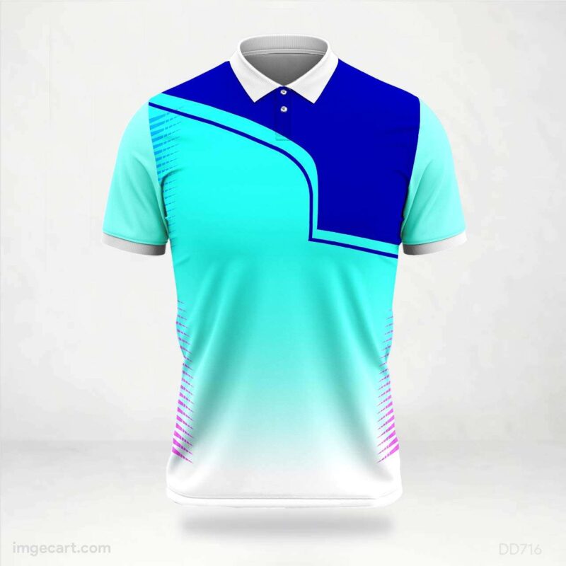 Blue and Light Blue Panel Jersey design
