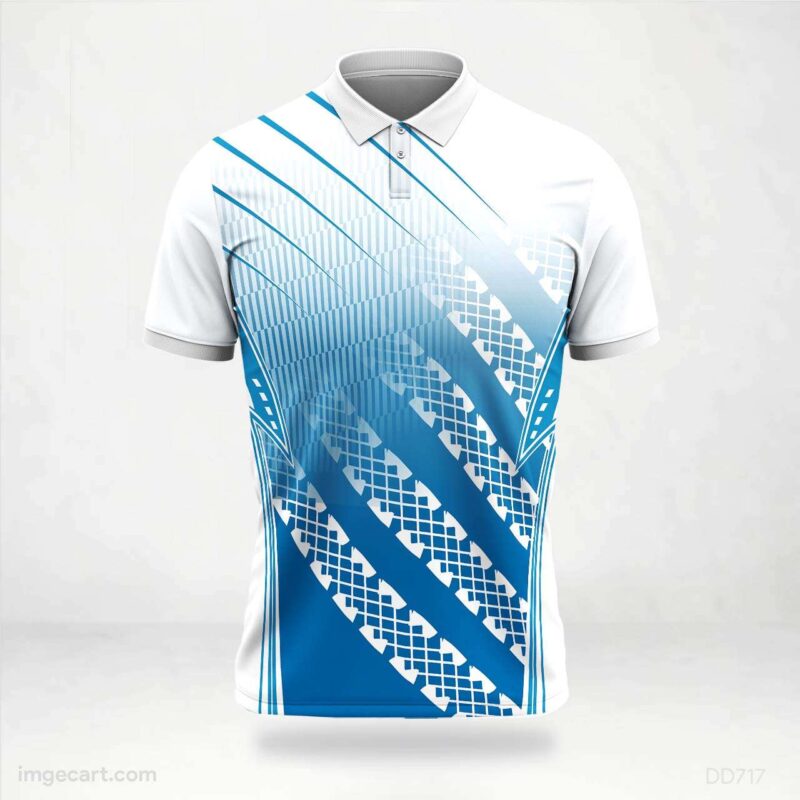 Blue Diagonal Pattern Jersey design
