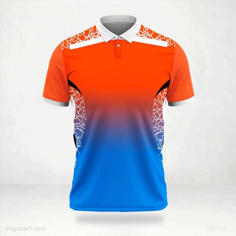 Orange and Blue Vector Jersey design