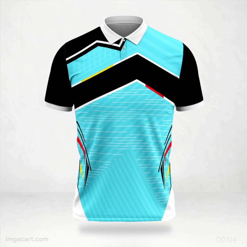 Blue and Black Abstract Jersey design