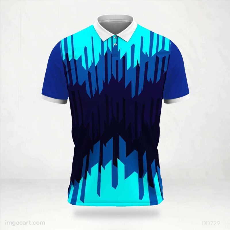 Blue Geometric Fade Jersey design