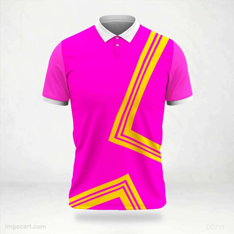 Pink and Yellow Stripes Jersey Design
