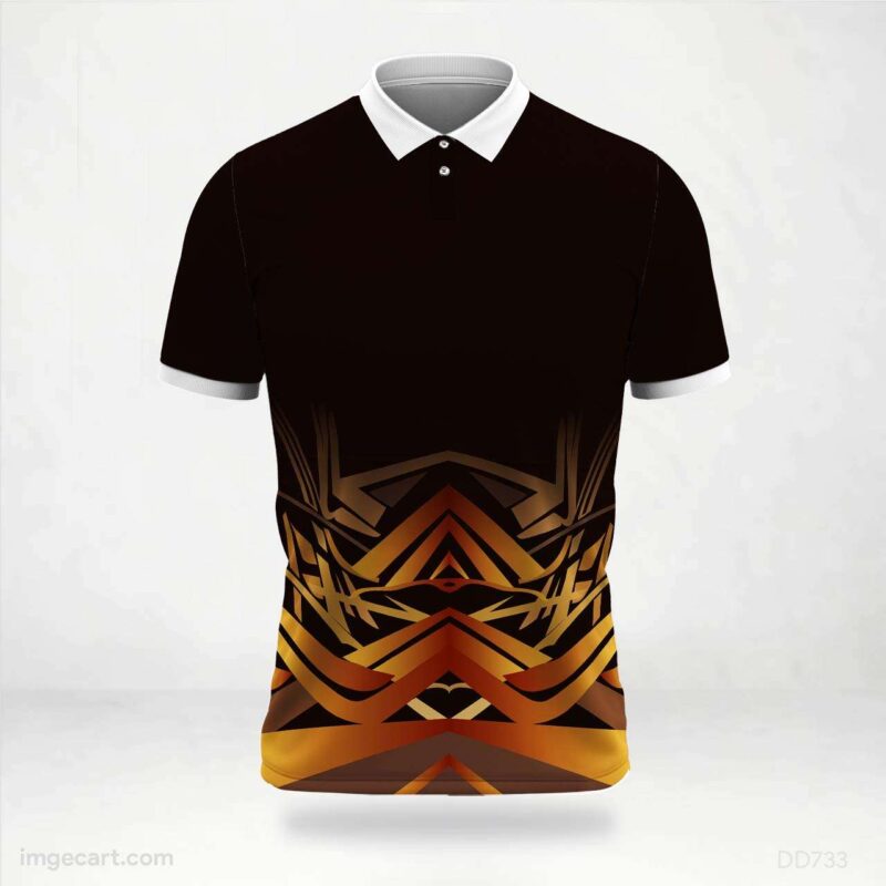Black and Gold Abstract Jersey Design