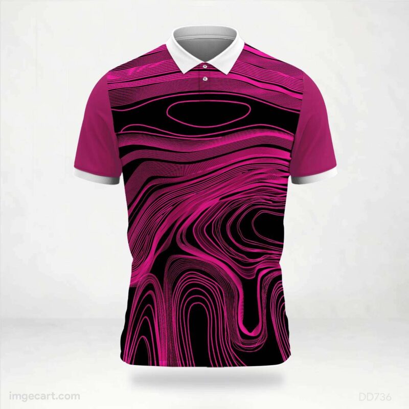 Black and Pink Waves Jersey Design