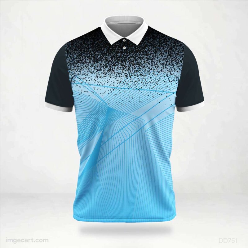 Blue and White Pattern Jersey Design