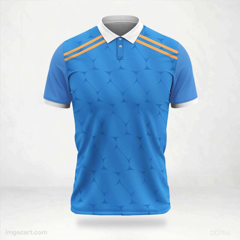 Blue and Orange Stripes Jersey Design