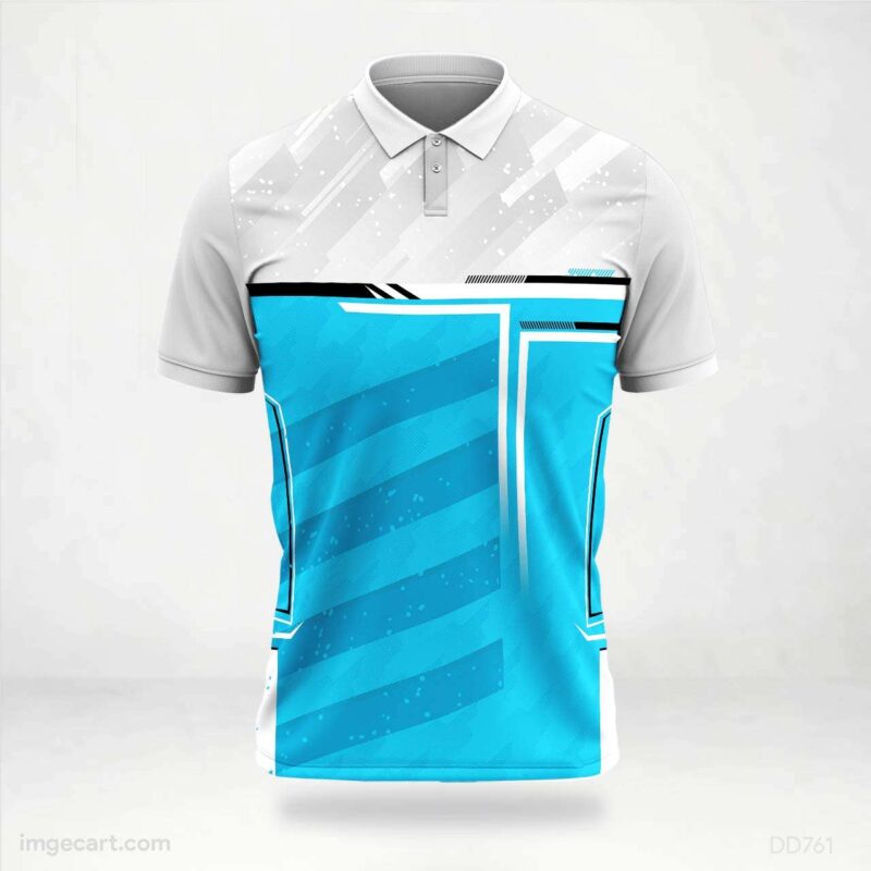 Light Blue and Grey Modern Jersey Design