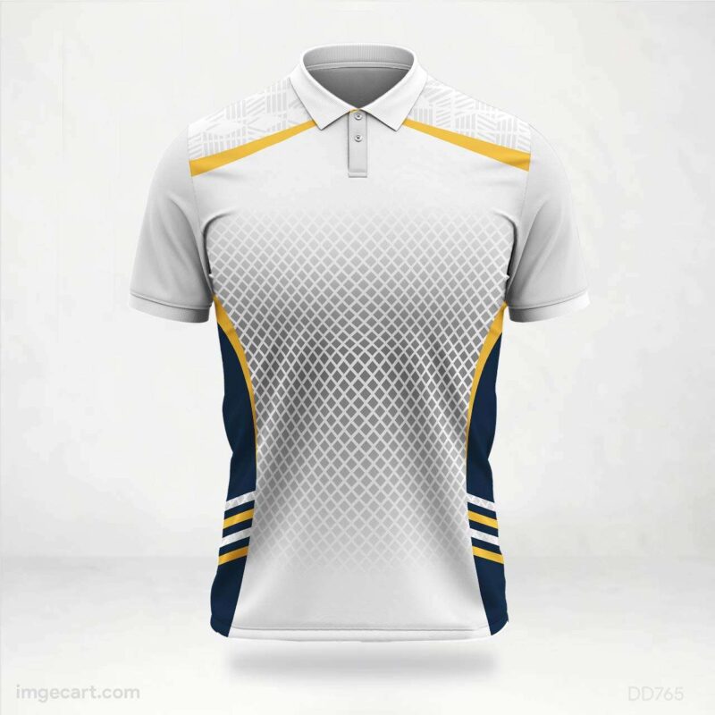 Grey and Blue Geometric Jersey Design