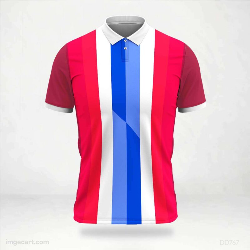 Red, White, and Blue Stripes Jersey Design
