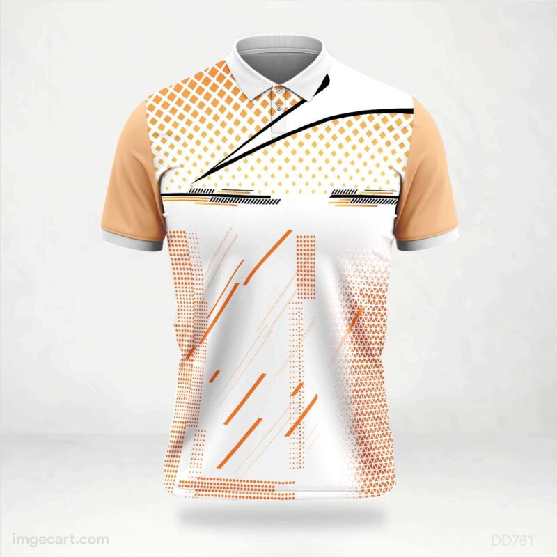 Orange and White Modern Jersey Design