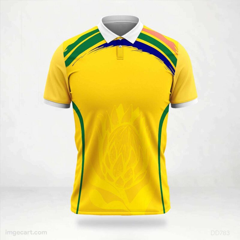 Yellow and Green Modern Jersey Design