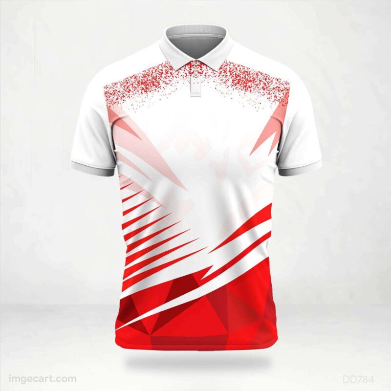 White and Red Modern Jersey Design