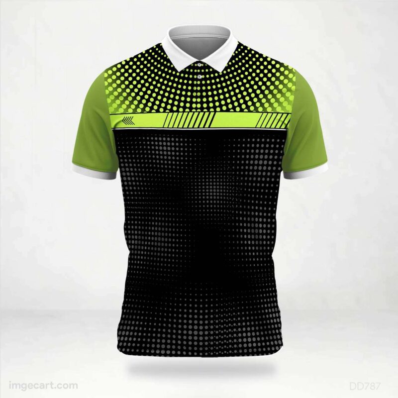 Black and Green Dots Jersey Design