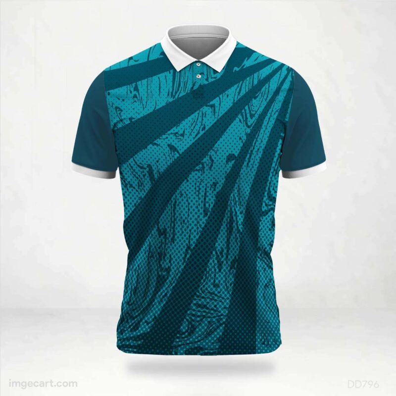 Dark Teal Abstract Pattern Jersey Design